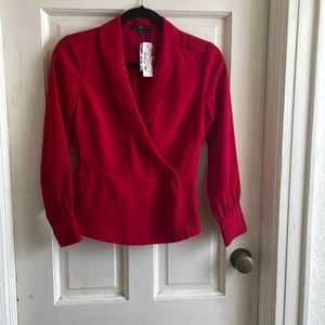 J Crew red long sleeve